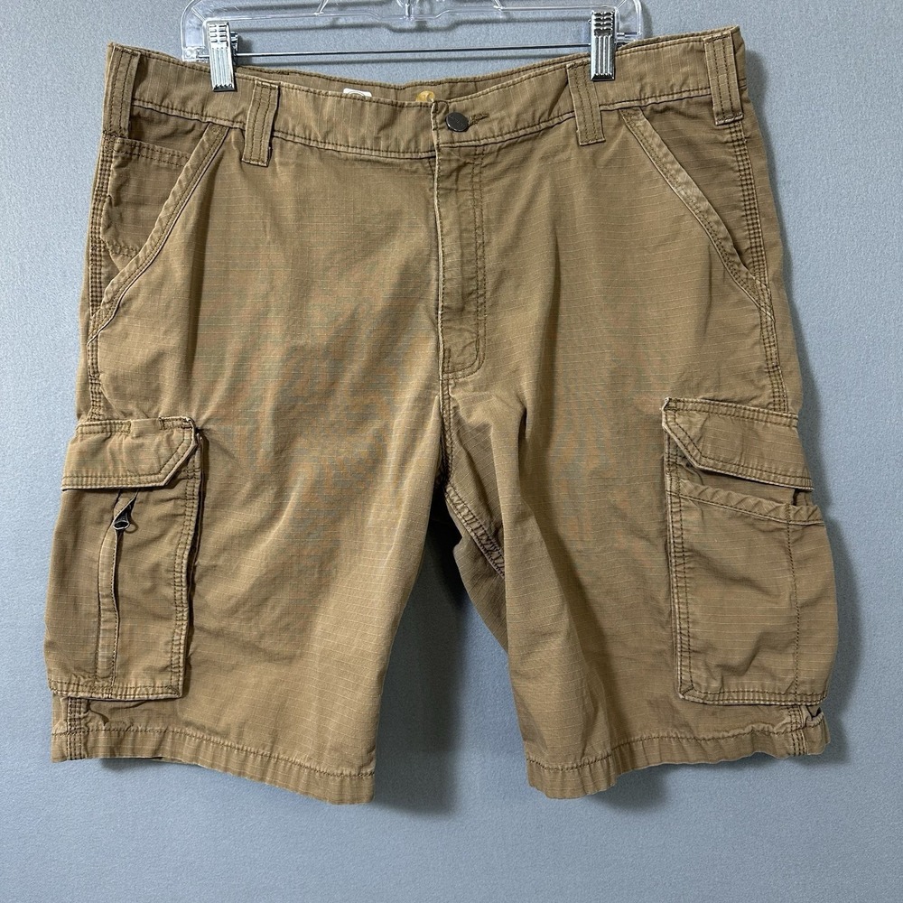 Carhartt Force Ripstop Cargo Shorts Men's Size 38 Relaxed Fit Utility Tan Brown